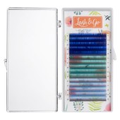 Цветные ресницы Lash&Go микс 0.10/С/9-13 mm "Blueberry" (15 линий)