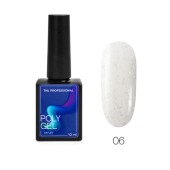 Жидкий Poly Gel TNL №06 молочный с жемчужной поталью и шиммером (10 мл)