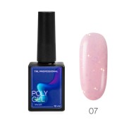 Жидкий Poly Gel TNL №07 розовый с жемчужной поталью и шиммером (10 мл) Жидкий Poly Gel TNL №07 розовый с жемчужной поталью и шиммером (10 мл)