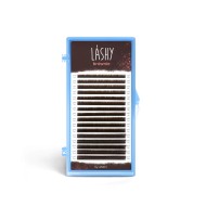 Ресницы темно-коричневые LASHY Brownie - 16 линий - MIX M 0.07 10-15мм