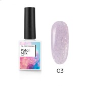 Камуфлирующая база TNL Potal Milk №3 “Перламутровый” со светоотражающей поталью, 10 мл