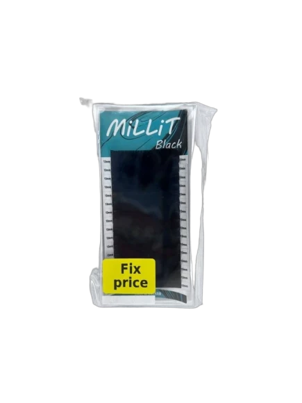 Черные ресницы Millit Fix Price - MIX D 0.12 6-13мм 16 линий