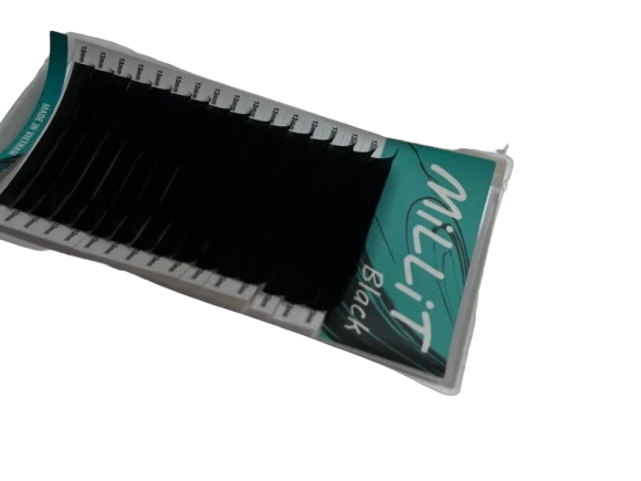 Черные ресницы Millit Fix Price - MIX D 0.12 6-13мм 16 линий