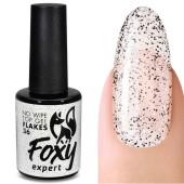 Верхнее глянцевое покрытие без Л/С с хлопьями (No wipe top gel FLAKES) #36, 10 ml, Foxy Expert Верхнее глянцевое покрытие без Л/С с хлопьями (No wipe top gel FLAKES) #36, 10 ml, Foxy Expert