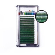 Цветные ресницы Be Perfect green С/0,10 микс 6-13 mm, 16 линий