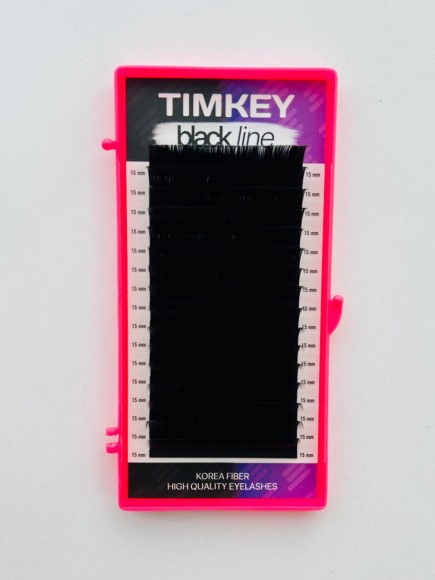 Черные ресницы Timkey - MIX MD 0.07 7-14mm 16 линий