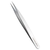 Пинцет прямой Enigma (Metallic) с ручной заточкой extra-sharp