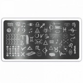 Пластина для стемпинга №6434, ruNail Пластина для стемпинга №6434, ruNail