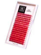 Колорированные ресницы (красные) МИКС №4 C 0.07 7-15mm