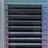 Ресницы Nagaraku пучковые YY 2D, D 0.07, микс, 12 линий