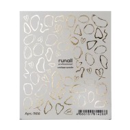 Слайдер-дизайн фольгированный золото №9616, ruNail Слайдер-дизайн фольгированный золото №9616, ruNail