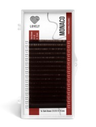 Ресницы темно-коричневые LOVELY Monaco - 16 линий - M 0.10 12 mm