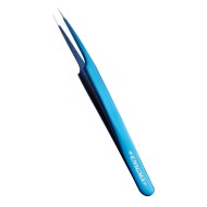 Пинцет прямой с изгибом Enigma (Blue metallic) с ручной заточкой extra-sharp Пинцет прямой с изгибом Enigma (Blue metallic) с ручной заточкой extra-sharp
