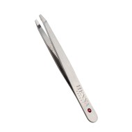 Пинцет для коррекции бровей "Henna Expert" скошенный (металлик, красный страз) Пинцет для коррекции бровей "Henna Expert" скошенный (металлик, красный страз)