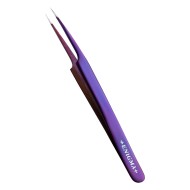 Пинцет прямой с изгибом Enigma (Purple metallic) с ручной заточкой extra-sharp Пинцет прямой с изгибом Enigma (Purple metallic) с ручной заточкой extra-sharp