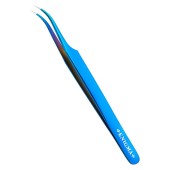 Пинцет изогнутый new Enigma (Blue metallic, с ручной заточкой extra-sharp)