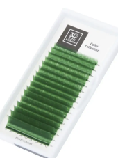 Колорированные ресницы BARBARA (зеленые) МИКС №2 D 0.07 8-15mm