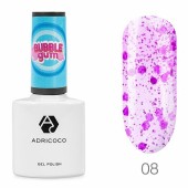 Гель-лак ADRICOCO Bubble gum с цветной неоновой слюдой №08 взрывная ежевика, 8 мл Гель-лак ADRICOCO Bubble gum с цветной неоновой слюдой №08 взрывная ежевика, 8 мл