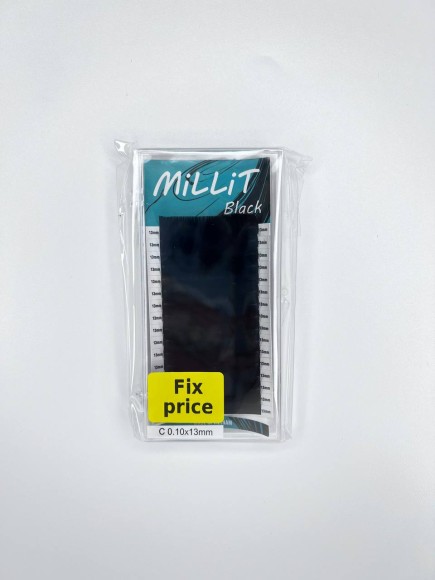 Черные ресницы Millit Fix Price - MIX M 0.07 6-13мм 16 линий