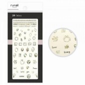 Наклейки для дизайна ногтей ЗD №4862, ruNail