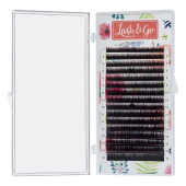 Омбре ресницы Lash&Go микс 0,07/D/7-14 mm "Коричневый" (16 линий)