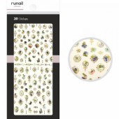 Наклейки для дизайна ногтей ЗD №4859, ruNail