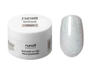Моделирующий УФ-гель светоотражающий BUILDER UV GEL MILK DIAMOND, 15г №9869 ruNail