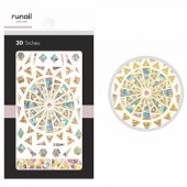 Наклейки для дизайна ногтей ЗD №4858, ruNail Наклейки для дизайна ногтей ЗD №4858, ruNail
