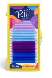Ресницы цветные Rili Shake Indigo - 16 линий - MIX M 0.10 7-10мм