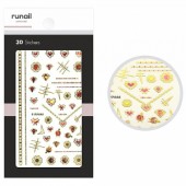 Наклейки для дизайна ногтей ЗD №4857, ruNail Наклейки для дизайна ногтей ЗD №4857, ruNail
