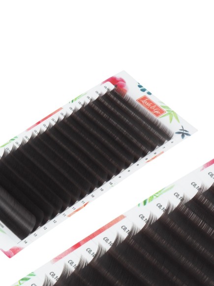 Коричневые ресницы Lash&Go "Мокка" микс 0,10/D/6-14 mm (17 линий)
