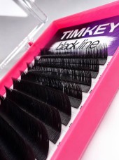 Черные ресницы Timkey - MIX LC 0.10 7-14mm 16 lines