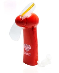 Мини-вентилятор Lovely с LED-подсветкой красный