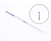 Кисть для маникюра (для геля) Soline Charms прозрачная прямая №2 Кисть для маникюра (для геля) Soline Charms прозрачная прямая №2