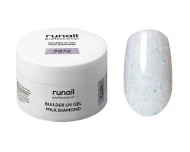 Моделирующий УФ-гель светоотражающий BUILDER UV GEL MILK DIAMOND, 15г №9872 ruNail