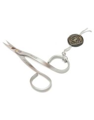 Ножницы маникюрные для ногтей загнутые; серебр. с проф.ручной заточкой, Zinger zSPr-B-132-S-SH-Salon