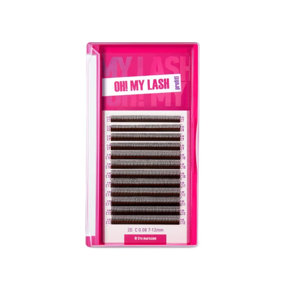 Ресницы черные OH! MY LASH в пучках одинарные 2D - 12 линий - MIX L 0.10 8-15мм Ресницы черные OH! MY LASH в пучках одинарные 2D - 12 линий - MIX L 0.10 8-15мм