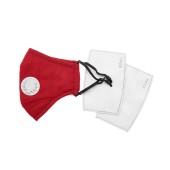 Маска-респиратор многоразовая со сменными угольными фильтрами красная Маска-респиратор многоразовая со сменными угольными фильтрами красная