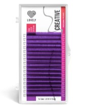 Ресницы фиолетовые LOVELY Creative - 16 линий - MIX D 0.07 8-15мм