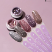 Жидкая фольга Sirius №02 розовый со светоотражающими микрочастицами, PASHE, 6 мл Жидкая фольга Sirius №02 розовый со светоотражающими микрочастицами, PASHE, 6 мл