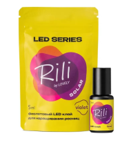 Клей фиолетовый для LED наращивания Rili Solar Violet, 5 мл срок до 25.03.26 г. Клей фиолетовый для LED наращивания Rili Solar Violet, 5 мл срок до 25.03.26 г.