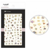 Наклейки для дизайна ногтей ЗD №4852, ruNail