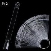 Типсы веер для демонстрации лака, прозрачные, квадрат 50шт Типсы веер для демонстрации лака, прозрачные, квадрат 50шт