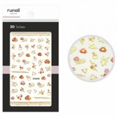 Наклейки для дизайна ногтей ЗD №4851, ruNail