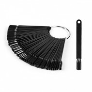 Типсы веер для демонстрации лака, чёрные, квадрат 50шт