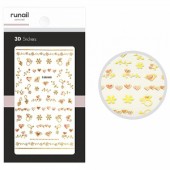 Наклейки для дизайна ногтей ЗD №4849, ruNail