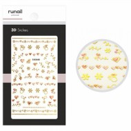 Наклейки для дизайна ногтей ЗD №4849, ruNail Наклейки для дизайна ногтей ЗD №4849, ruNail