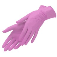 Перчатки Wally Plastic розовые - размер S , 100 шт. (50 пар) Перчатки Wally Plastic розовые - размер S , 100 шт. (50 пар)
