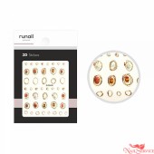 Наклейки для дизайна ногтей ЗD №4845, ruNail