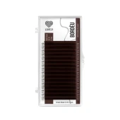  Ресницы темно-коричневые LOVELY Bordèu - 16 линий - MIX (B 0.07 6-13мм)